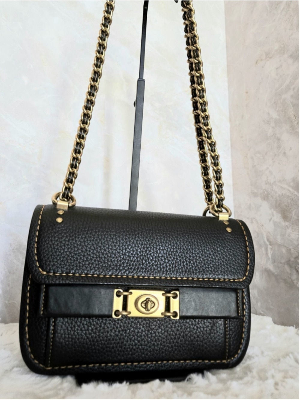 Coach 1941 Troupe Crossbody Chain Bag Black EUC - Picture 2 of 15